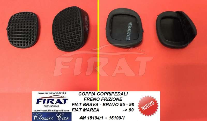 COPRIPEDALI FIAT BRAVA BRAVO 95 - 98 MAREA -> 99